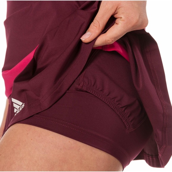ADIDAS Red/Pink Tennis Mini Skirt Skort [B5] - Picture 4 of 8